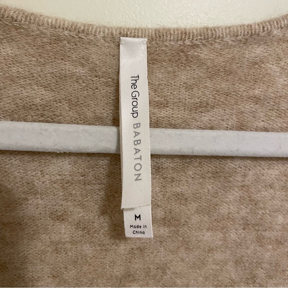 Babaton The Group Bambini Oatmeal Wrap Sweater Alpaca Wool Medium - Picture 8 of 10